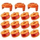 15 Pack WA0010 Replacement Trimmer Line Spool Compatible with Worx, 120ft .065 inch, Compatible with Worx String Trimmers (12 Line spools+3 Cap)