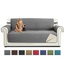 OPPODREAM Waterproof Sofa Covers 3 Seater with Non-Slip Silicone Particles & Adjustable Elastic Strap, Couch Cover Quilted for Pets Kids Children Dog Cat (Sofa, Grey)