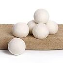 ZUNASIKA Wool Dryer Balls 6 Pack, Wool Organic Fabric Softener Laundry Balls, Hypoallergenic Baby Safe & Unscented, Chemical Free to Reduce Wrinkles & Static Cling, Shorten Drying Time (4)