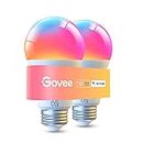 Govee Smart Glühbirne E27, 1000LM RGBWW Led Lamp App dimmbar, Wi-Fi & Bluetooth Smart Bulbs 75W, 54 Szenen, 16 Millionen DIY-Farben, Funktioniert mit Alexa & Google Assistant, 2 Stück