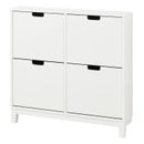 IKEA 4 Storage Compartment Wall Mounted Shoe Cabinet Space Organiser White