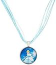 PRAANJAL Princess Cinderella Featured Pendant with Organza Cord Necklace - Kids Jewelry for Girls- Princess Kids Fashion Costume Jewelry for Girls Jewelry, Jewelry