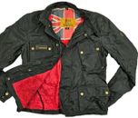 HOT ITALY Men BELSTAFF @ BLACK PRINCE BIKER PARKA COATED NYLON Jacket XL (Fit L)