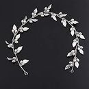 Beauty & Health Luxury Gold and Silver Headbands Hair Jewelry Pearl Crystal Leaf Bride Tiaras Headpiece Wedding Bridal Hair Accessories Gift(silvery) Hair Accessories (Color : Silvery)