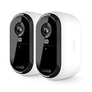 Arlo Essential 2K Outdoor Security Camera (2nd Generation) – 2 Pack – Outdoor & Indoor Wireless Camera, Integrated Spotlight, Color Night Vision, DIY Setup, White – VMC3250 ​