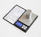 Venja Plastic Mini Pocket Digital Scale | Notebook Digital Scale Weighing Machine for Jewelry, Gold (500 g x 0.01 g, Black/Silver)