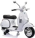 Best Ride On Cars Vespa Scooter, 12V Battery Powered Ride On Car, White, Large
