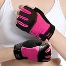 XTRIM Starlet Gym Gloves for Women with Wrist Support, Made by Women, Pullers, Quick and Easy Workout for Women, Weightlifting Gloves for Gym Workout and Training Exercise (Pink)