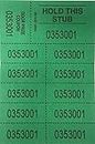 Auction Tickets-10 Number-500ct (Green)