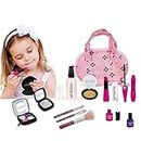 Girls Pretend Makeup set, safe and no real makeup substance, so no stain, no mess. Cosmetic beauty kit, with cosmetic bag (Pack of 1)