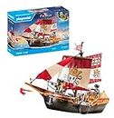 PLAYMOBIL Pirates 71418 Piratenschiff, aufregende Abenteuer auf hoher See, mit umfangreichem Zubehör wie Fernrohr, Kompass und Kanonen, Spielzeug für Kinder ab 4 Jahren