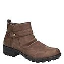 Easy Street Women's Chief Bootie Ankle Boot, Brown/Gore, 10 Wide