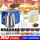 138PCS Candle Making Kit Wicks Essential Oil Pouring Pot Wax DIY Craft Tool Set