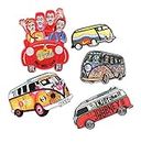 Patch Thermocollant Embroidered Cloth Label Cartoon Embroidered Label Car Clothing Accessories Shoe Hat Bag Accessories Diy Patch Stickers Embroidery Stickers Luggage Decoration Badge Car 5Pcs