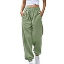 Joggers for Women Stretch Lightweight Tracksuit Bottoms Tapered Leg Drawstring Ladies Jogging Trousers Baggy High Waist Sweapants for Casual Hip Hop, Gym and Jogging