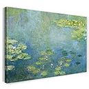 Printed Paintings Leinwand (60x40cm): Claude Monet - Seerosen