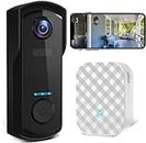 UCOCARE Doorbell Camera Wireless with Chime, 2K/4MP Video Doorbell, Camera Doorbell, Human/Vehicle Detection, Instant Alerts, 2-Way Audio, Night Vision, 10000mAh Battery, IP66, SD and Cloud Support