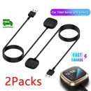 2PC USB Wireless Charging Dock Fast Cable Charger For Fitbit Versa3/Sense Watch