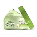 Lacto Calamine Green Tea Night Gel Moisturizer For Women | 50g | Night Cream For Oily Skin with Niacinamide & Glycolic Acid | Lightens Skin Tone & Overnight Hydration | Anti- Aging | Sulphate & Paraben Free