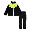 Nike Boy`s Jacket and Pants 2 Piece Set (Black(86G794-023)/Volt, 6)