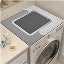Luteti Washer or Dryer Top Mat Cover, Anti-Slip Washing Machine Dust-Proof Top Cover, Washer Dryer Top Covers for Home Kitchen Laundry Room (60*60 cm)