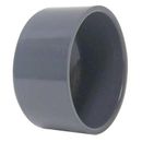 PLASTIC SUPPLY PVCCA04 End Cap, 4 in Duct Dia, Type I PVC, 3-1/8" L x