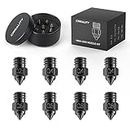 Creality 3D Printer Nozzles Kit, 8PCS High-end Nozzles with 4 Sizes, 0.25/0.4/0.6/0.8mm Nozzles for Ender 3/Ender 3 V2/Ender 3 Pro/Ender 5 Series (A-High-End Hardened Steel Printer Nozzles)