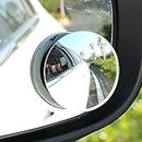 CarFrill HD Glass Frameless Round Convex Rear View Blind Spot Mirror Cars/Trucks/Vans (2") -Pack of 2