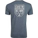 Costa Del Mar Men's Species Shield Short Sleeve T Shirt, Dark Heather, Large