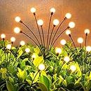 The Home Remedy Firefly Outdoor Solar Lights (1) | 8 LED | Flash Mode | Swaying Solar Garden Light, Warm Garden Light, Outdoor Decor | Waterproof | Path Lights for Pots, Balcony, Pathway, Terrace