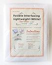 MAROBEE White Fusible Interfacing Lightweight Non-Woven for Arts Crafts and Sewing Projects, Iron-On One Sided - Embroidery Stabilizer DIY Crafts (40 Inch x 3 Yard)