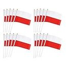 Polen Fahne Stockfahne/Handwinkende Mini-Bannern/jeder Stock 30 cm lang/jede Flagge 14 cm x 21 cm/Souvenir aus Polen/Kleine Polen Flagge Party Anfeuern Fahnen/Fähnchen (20PCS)