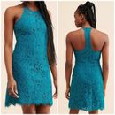 Hutch Anthropologie Lace Dress Teal Blue 2X