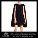 One Clothing Los Angeles Black Tank Dress with Attached Cape, Women's Size Small