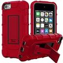 ZoneFoker for iPod Touch 7th Generation Case, iPod Touch 6th / 5th Generation Case Heavy Duty Shockproof Rugged Cover for Apple iPod Touch 7/6/5 Generation Case for Kids Girls Rose