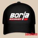 Gorra de béisbol BORLA Exhaust Company con logotipo sombrero negro gorra de sarga talla S/M & L/XL