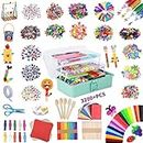 zycBernoi 3200+ Pcs Art and Craft Supplies for Kids, Crafting Supply Set Kits for Kids Ages 3 4 5 6 7 8 9 10 11 &12 Years Old Girl and Boy Birthday Christmas Gift Ideas for Preschool Kids Project Activity