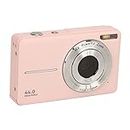 Digital Camera, HD 1080P Pocket Digital Camera with 2.4 Inch IPS Display, Compact Point and Shoot Camera Support 16X Digital Zoom, Portable Video Camera for Beginners, Kids (Pink)