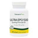 NaturesPlus Ultra EPO - 1500 mg Evening Primrose Oil, 60 Softgels - Gluten Free - 60 Servings