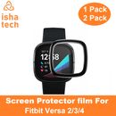 For  Fitbit Versa 1/2/3/4 3D Full Cover Tempered Glass TPU Screen Protector