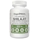 Shilajit For Men, OrganiMAXX Premium Shilajit Capsules, Pure Himalayan Organic Shilajit Plant Derived Fulvic Acid For Metabolism And Immune System Support. Non GMO Natural Shilajit, Vegan friendly, Free of Gluten, Soy & Dairy