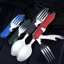 Outdoor Camping Multifunctional Foldable Pocket Stainless Steel Outdoor Camping Picnic Cutlery Knife
