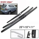 Erick's Wiper Front & Rear Wiper Blades Set For Toyota Corolla Verso 2004 - 2009 Windshield