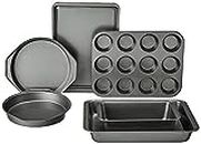 Amazon Basics 6-Piece Nonstick, Carbon Steel Oven Bakeware Baking Set