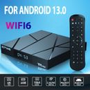 Android 13.0 Smart TV BOX 128GB 4GB WIFI6 Netzwerk Media Player Quad Core BT Neu