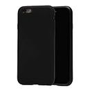 LIRAMARK Liquid Silicone Soft Back Cover Case for Apple iPhone 6 / 6S (Black)