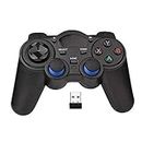 Vaanions USB Wireless Gaming Controller Gamepad for PC/Laptop Computer(Windows XP/7/8/10) & PS3 & Android & Steam - [Black