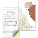 Simplified Abstract Order Form Book for Small Businesses - Aesthetic and Easy to Use Receipt Pad - The Perfect Business Supplies That Helps You and Your Happy Clients to Stay Organized