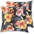 FRODOTGV Travel My Pillow Case - Federa per cuscino con cerniera, 100 pezzi, motivo fiori arancioni e foglie verdi