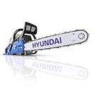 Hyundai 62cc 20” Petrol Chainsaw, 2-Stroke Easy-Start with 3 Year Warranty, Blue